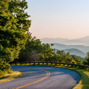 winding road through mountains