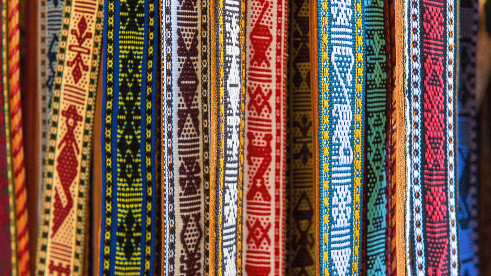 Indigenous print fabric close up